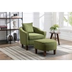 Olive Green Chair And Ottoman