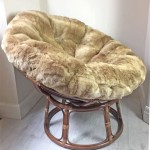Papasan Chair Cushion Faux Fur