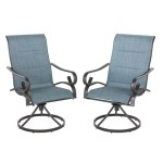 Sling Back Swivel Patio Chairs